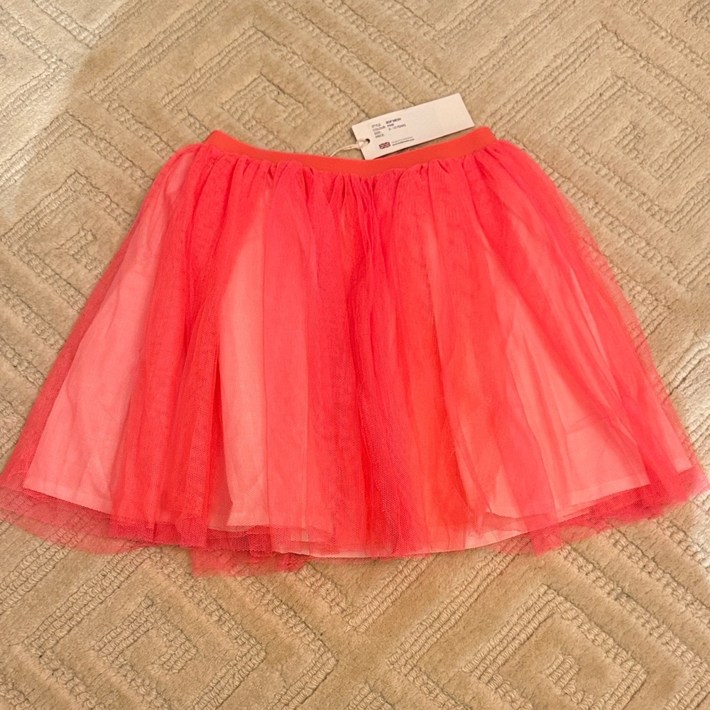 Charming Coral Tulle Skirt for Kids